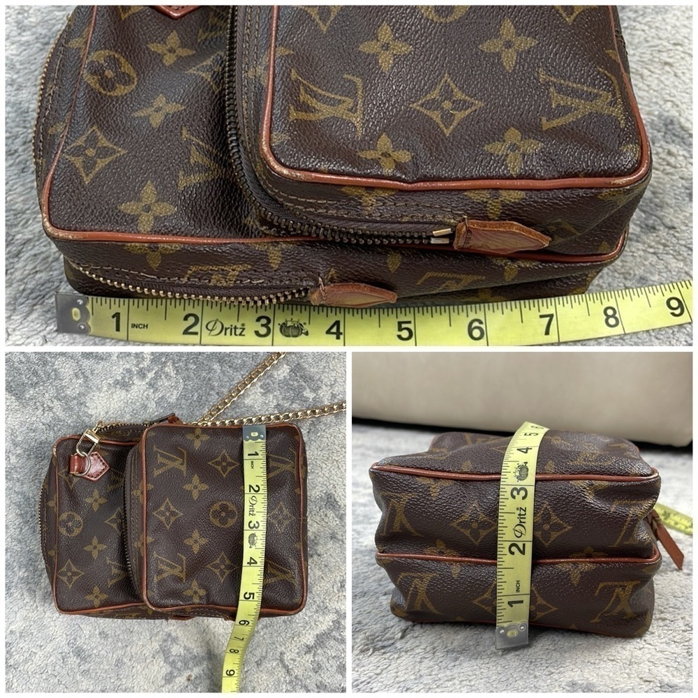 Louis Vuitton Monogram Mini Amazon Bag Crossbody Detachable Chain Strap Two Zip - Picture 17 of 17